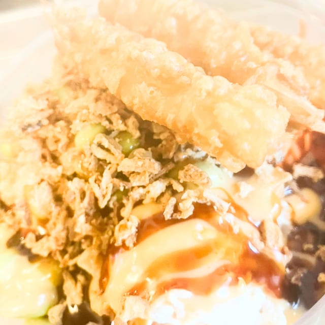 TEMPURA SHRIMP BOWL.