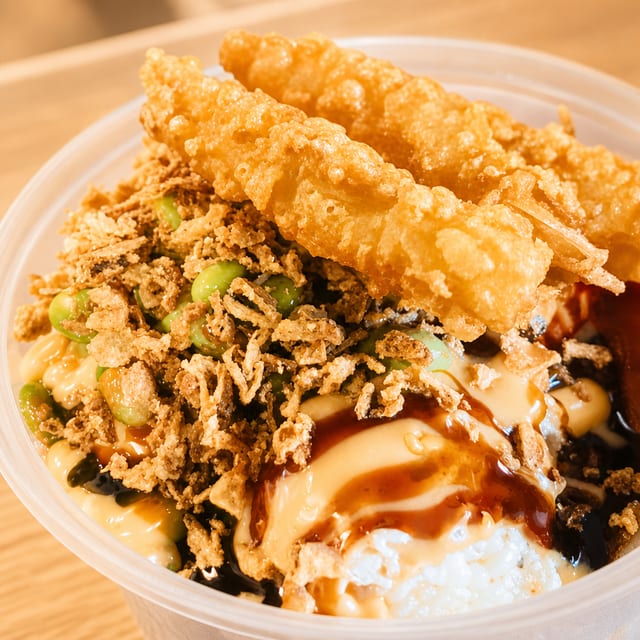 TEMPURA SHRIMP BOWL.
