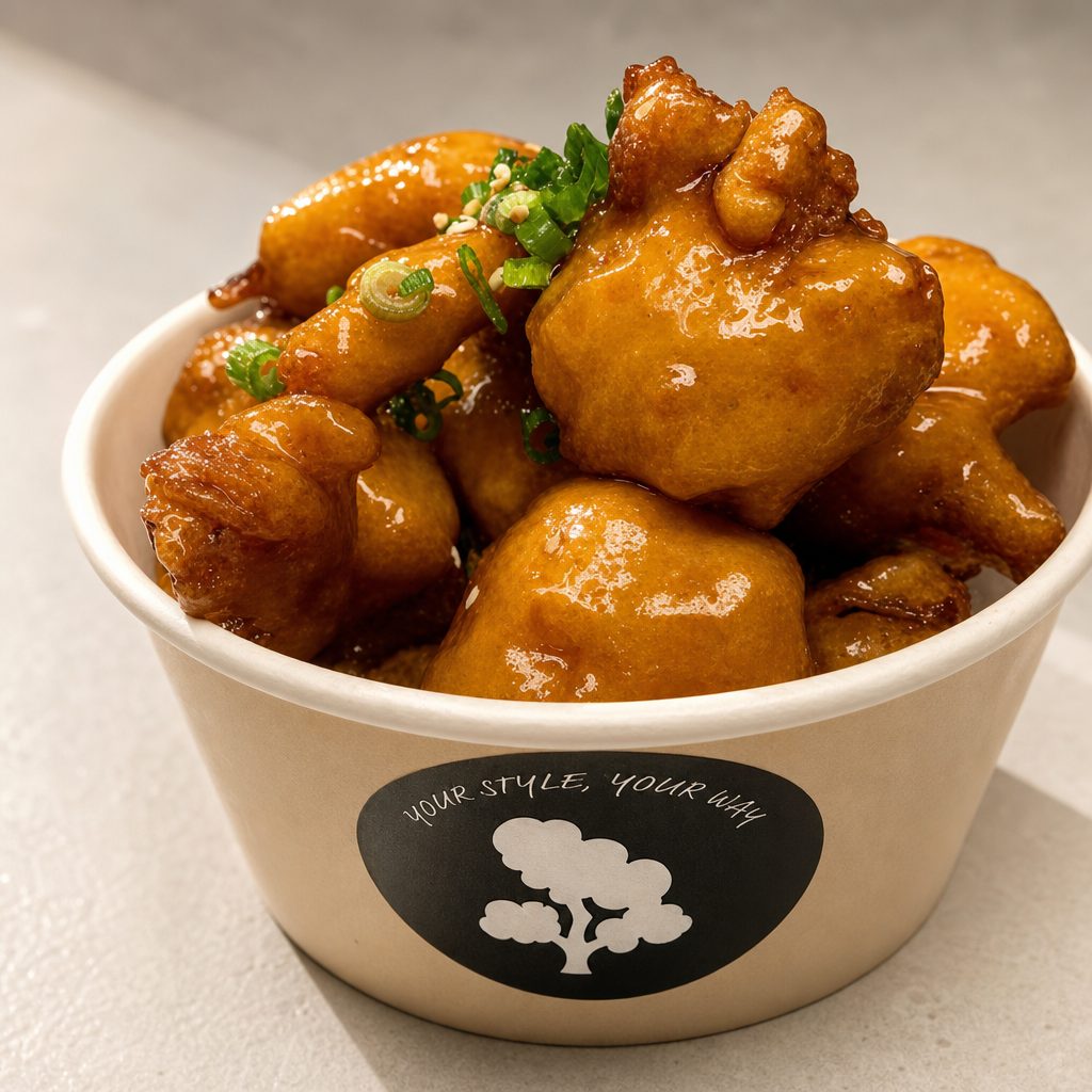 Medium Crispy Honey Chicken Bowl.